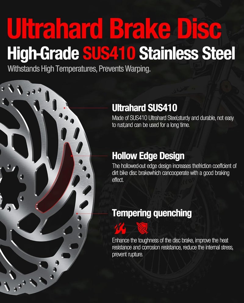 DriveXpwr Heavy-Duty 220 mm Thickened Stainless Steel Front Brake Disc Rotor for Talaria Sting Offroad TL3000, TL50, TL4000, TL45, X3 MX TL2500, Surron LBX, Segway X260/X160 - Image 3